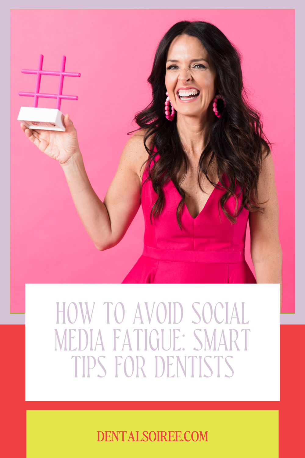 Dentist managing social media fatigue with a content repurposing